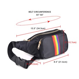 Nollia Belt Bag with Adjustable Strap Waterproof Fanny Pack Everyday Workout Crossbody Sling Bag