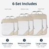 NICOSHOW Compression Packing Cubes 6 Set, Compressible Space-Saving Packing Cubes