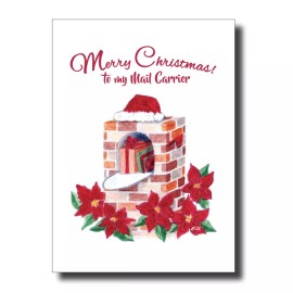 Kards by Kaylee Christmas Card for my Mail Carrier 5x7 inch with Festive Red Envelope