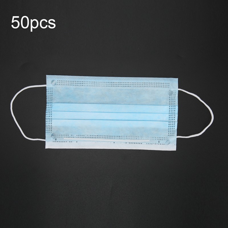 50pcs Disposable Mouth Muffle Non Woven Fabric Protective Filter Mouth