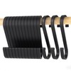 LISOPO S Hooks, Pack of 12 S Hooks Black S-Hook