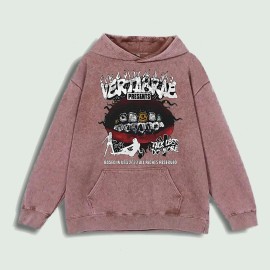 Vertebrae Graphic Hoodie 100% Cotton US Warehouse 6 ColorsColor: Brown, Size: M