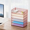 Marbrasse 6 Tier Paper Organizer Letter Tray - Mesh Desk