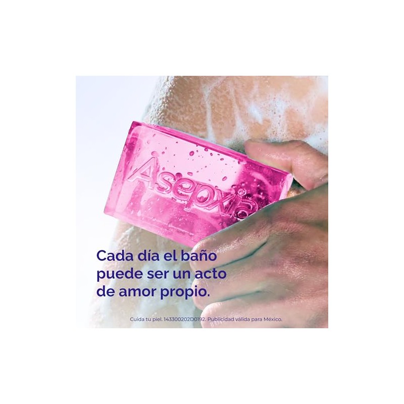 Asepxia, Jabón en barra Suavizante jabón facial y corporal, 53%
