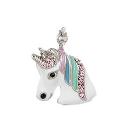 Equilibrium Girls Rainbow Colour Sparkle Jeweled Charm (Unicorn)