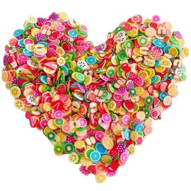 EHOPE 3000 PCS 3D Polymer Slices Fruit Slices DIY Nail Art Slime Supplies Charms Slime Making Kit Decoration Arts Crafts(Fruit Slices)