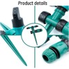 Goxfaca Garden Sprinklers, 2pcs Automatic 360° Rotating Lawn Sprinkler, Large
