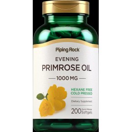 Piping Rock Evening Primrose Oil Capsules 1000mg | 200 Softgels | Non-GMO | by Piping Rock
