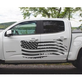 INCreation Company Distressed American Flag Decal Truck USA Patriotic Huge Side Sticker Car Graphic