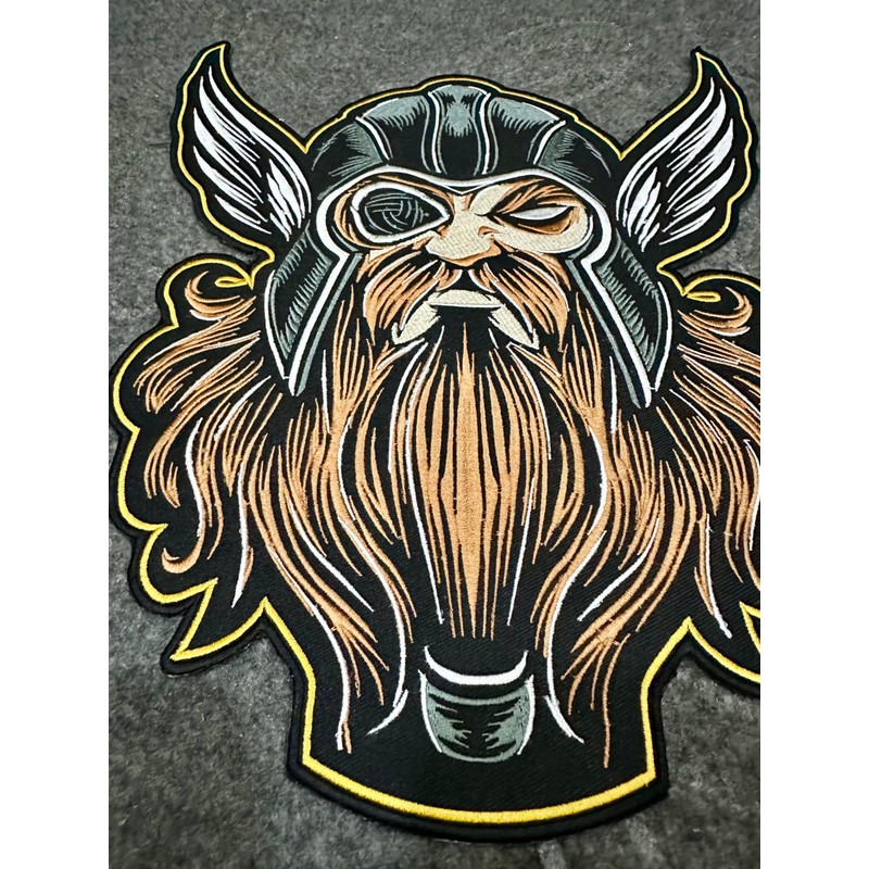 Vikings Odin Embroidery Patch for Leather Jacket/Vest
