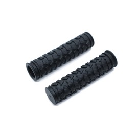 Beatus 2 Size Rugged Bicycle Grips Rubber BMX MTB Impact Block Tire Pattern (120mm)