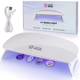 LET'S RESIN UV Light for Resin, Large Size Portable UV Resin Light, F143g Light Weight UV Lamp, Resin Supplies for UV Resin, Jewelry Making, Craft Decor