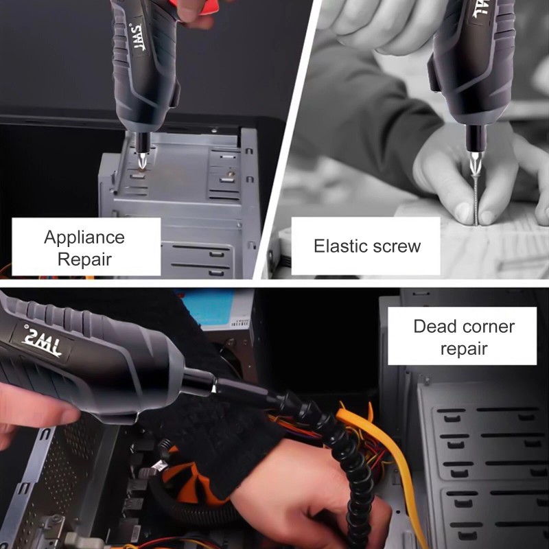 SHUONE57 48PCS Small Mini Electric Rechargeable Cordless Screwdriver Drill Set