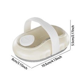 perfeclan Bath Brush Bathing Supplies Soft Bristles Massage Brush Reusable Body Cleaning Brush Body Scrubber for Hotel Bathroom Home, Beige White