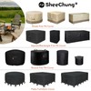 SheeChung Fire Pit Cover Suqare-Waterproof 600D Heavy Duty Square Patio