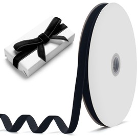 Black Velvet Ribbon 3/8 Inch x 25 Yards: Velvet Ribbons for Gift Wrapping Valentines & Wedding Flower Bouquet Packaging, Bow Making Mother's Day Decorations and Wreath Crafts Decoration