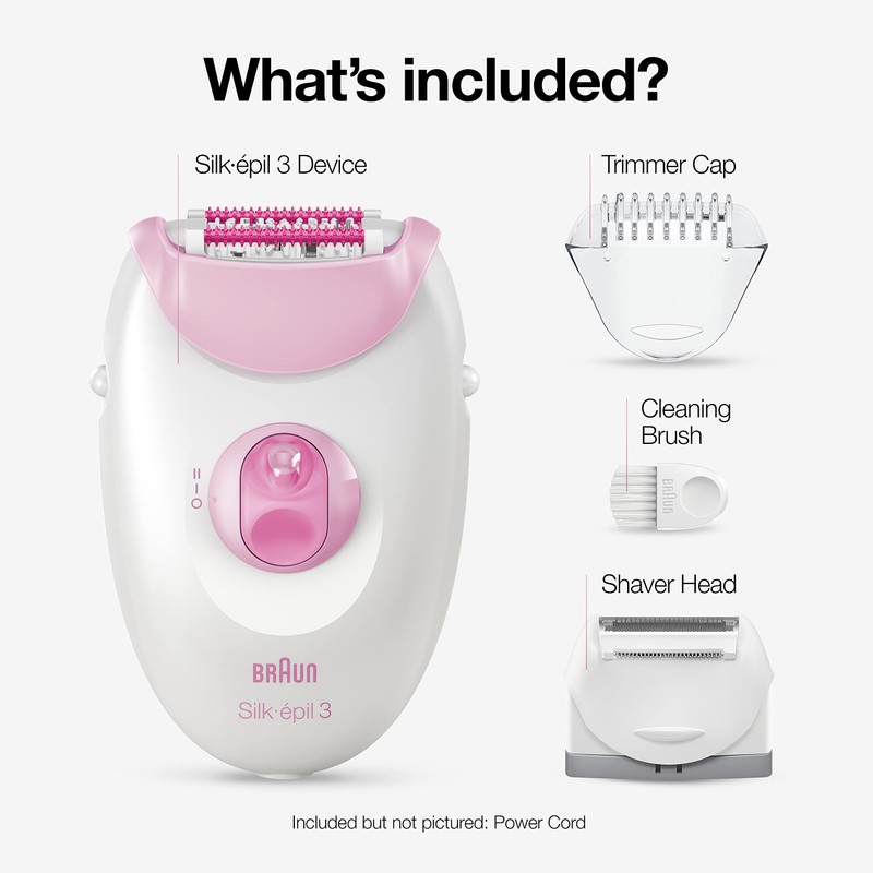 Braun Epilator Silk-epil 3 3-270, Hair Removal Device, Epilator for