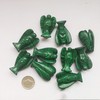 Manekieko Synthetic Malachite Healing Crystal Prayer Guardian Angel Statue,38mm Carving
