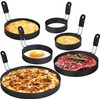 Egg Rings Set, 6 Stainless Steel Pancake Molds and Egg