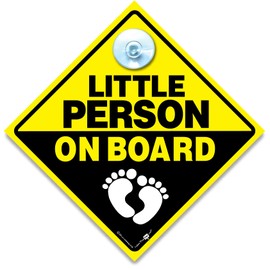 Baby on Board Autoschild mit Saugnapf, Keep Your Distance Warning, 14 x 14 cm, Gelb und Schwarz