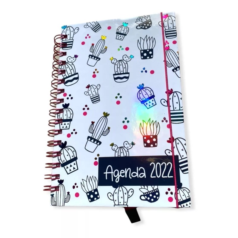 Escanver Agenda Anual Fechas Suculentas Pasta Dura Papel Bond 90gr