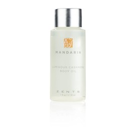 Zents Aceite Corporal Luminous Cashmere (Tamaño Viaje - Aroma Mandarina) | Aceite Corporal Hidratante Con Vitamina E Y Aceite De Coco Orgánico | Suaviza Y Alisa La Piel | 30 Ml | Aprobado Por La Tsa