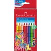 FABER-CASTELL 280922 Jumbo Colouring Pencils Set, 10 Pieces, Shatterproof, for