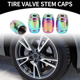 Partuto 1 Set 14x11MM Universal Reifenventilkappen Auto Radventilkappe Anti-Crash-Ventildeckel Reifenventil Staubschutzkappe Reifenventilkappe Aluminiumlegierung Zinklegierung Bunte Fass