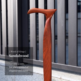 ispuoocti Wooden Walking Cane for Men and Women -Natural Solid Wood, 3 Rubber Tips, Heavy Duty, with Travel Bag- Wooden Walking Stick, Ergonomic Canes for Seniors Unisex Walking Canes