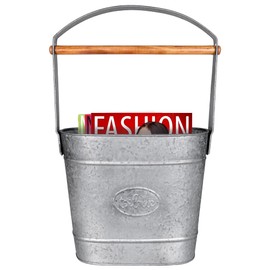 Autumn Alley Farmhouse Toilet Paper Holder - Free Standing Toilet Paper Holder, Reserve Storage for Mega Rolls, Magazines - Farmhouse Decor, Farmhouse Bathroom Accessories, Galvanized