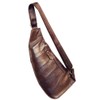 Leather Sling Bag Backpack for Men Women Crossbody Shoulder Chest
