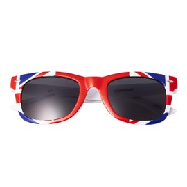 Ultra Union Jack Kids Sunglasses - UV400 Protection Retro Classic Style Shades for Boys & Girls with Carry Pouch and Glasses Cloth