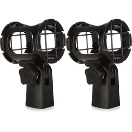 Gator Frameworks Universal Shockmount Pair for Pencil Condenser Microphones – Fits 15-25mm, Perfect for Reducing Vibrations and Handling Noise, Durable Design