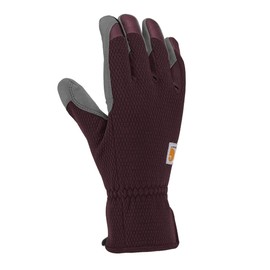 Carhartt Women's High Dexterity Padded Palm Touch Sensitive Long Cuff Glove, Blackberry Grey, Small