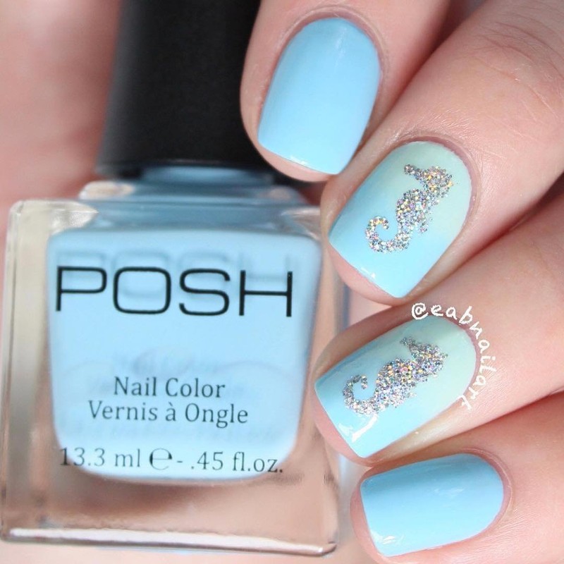 Whats Up Nails - Seahorse Vinyl Stencils for Nail Art