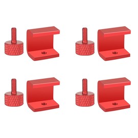 Nicear 4Pcs 3D Printer Bed Clips,Glass Build Plate Clips Use for Ender 3/3 Pro/ V2/Neo/5 CR-10 Series - Red