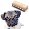 Pug Brush for Shedding, Wooden Handle Short-Hair Grooming Comb
