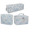 Quilted Makeup Bag Set | 3X Quilted Cotton Cosmetic Bag
