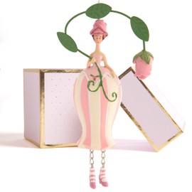 ROSEMARIE SCHULZ Heidelberg Flower Girl Figurine Pompadour Roses Decorative Figure for Hanging Gift Box Artificial Flower for Hanging Hanging Hanging Basket Indoor Decoration Summer