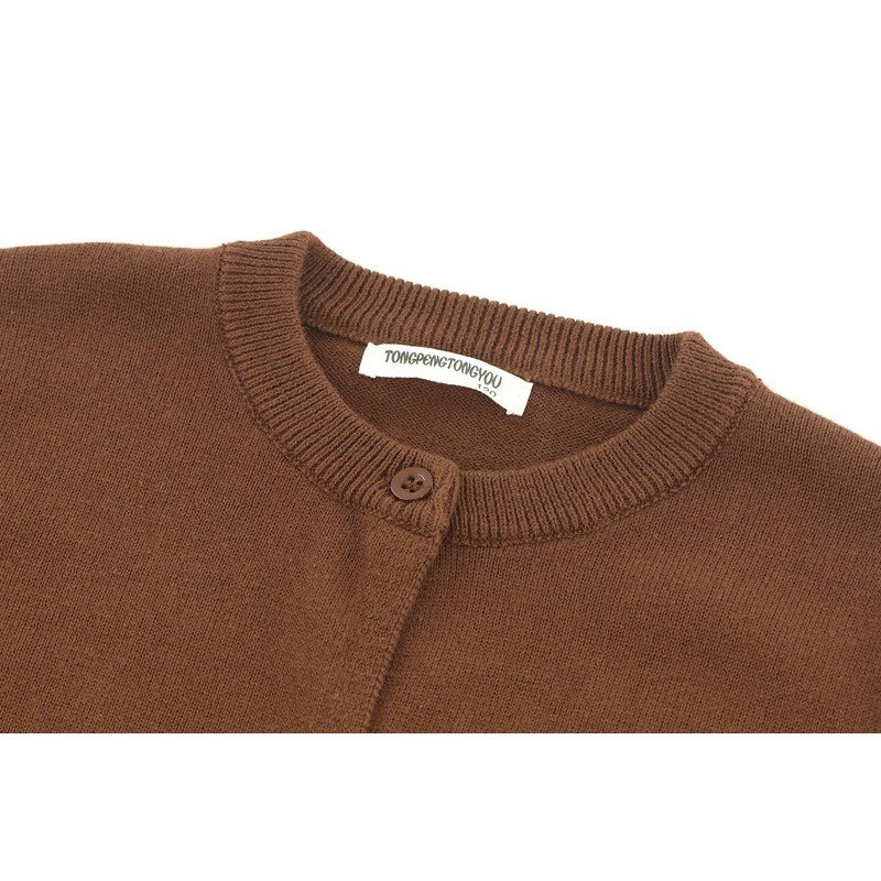POBIDOBY Girl's Sweater Cotton Crew Knit Neck Long Sleeve Uniform,Cotton