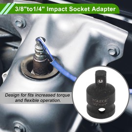 X AUTOHAUX Universal 26.4mm 3/8" to1/4 Impact Socket Adapter Durable Driver Wrench Transform Socket CR-MO 1 Pcs for Car Motorcycle Dirtbike Repair 3/8" Drive