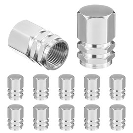 12 PCS Tyre Valve Caps, Car Tire Valve Stem Cap, Aluminum Alloy Car Tire Cap Universal, Hexagon Shape Design Tire Valve Stem Caps, Leak-Proof Air Caps Cover for Truck, Suv, Motorcycles, Bicycle