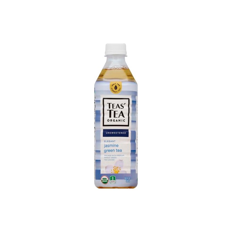 Teas' Tea, Tea Green Jasmine Organic, 16.9 Fl Oz