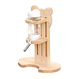 Hamster Drinker, Standing Type, Water Supply, Water Bottle, Wooden, B Type, White, 2.8 fl oz (80 ml) Water Supply