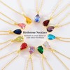 December Birthstone Necklace Water Drop Zircon Clavicle Pendant Necklaces 14K