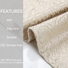 ZIWUROAD Cloth Napkins Beige, Set of 6 Jacquard Washable Cotton