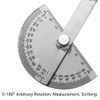 Stainless Steel Protractor, 0-180 Degree Goniometer Adjustable Arm Angle Gauges