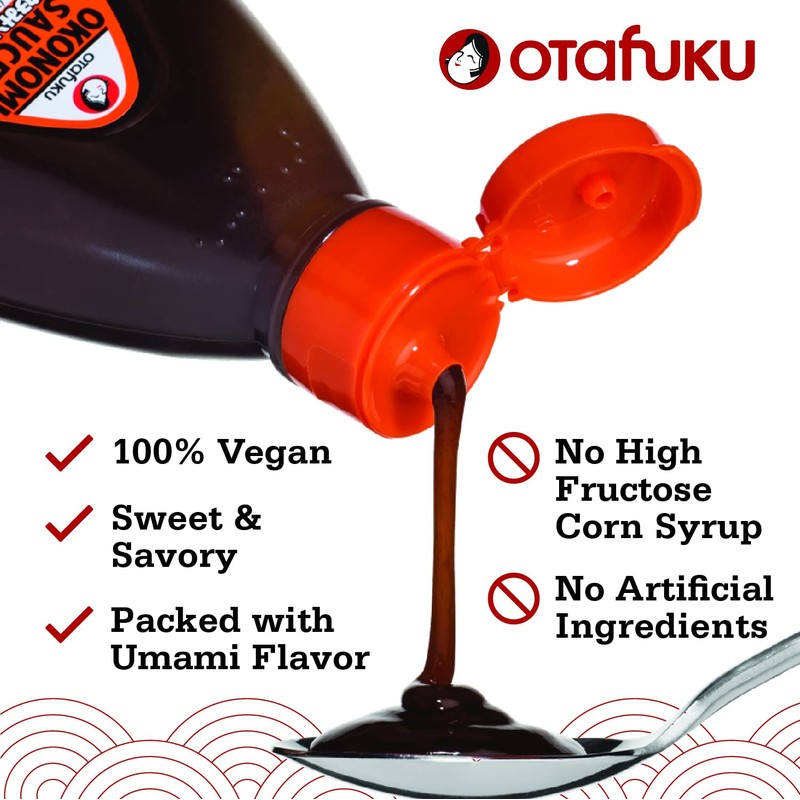 Otafuku Okonomi Sauce, Vegan Japanese Topping for Okonomiyaki Pancakes (17.6