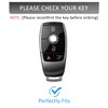 Qunzes Key Fob Cover with Heavy-duty Keychain for Benz A-Class