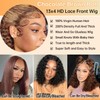 Abhayy Highlight Ombre Bob Wig Human Hair 4/27 Deep Wave